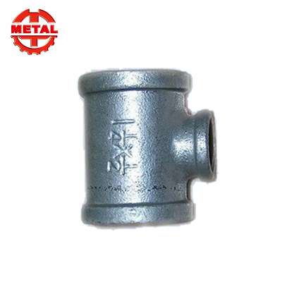 new  banded bs thread galvanized malleable iron pipe fitting tee