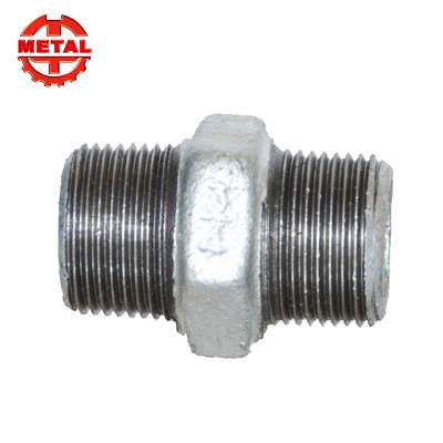 Npt Astm B16.3 Galvanized Male Threaded Malleable Iron Pipe Fitting Nipple 280